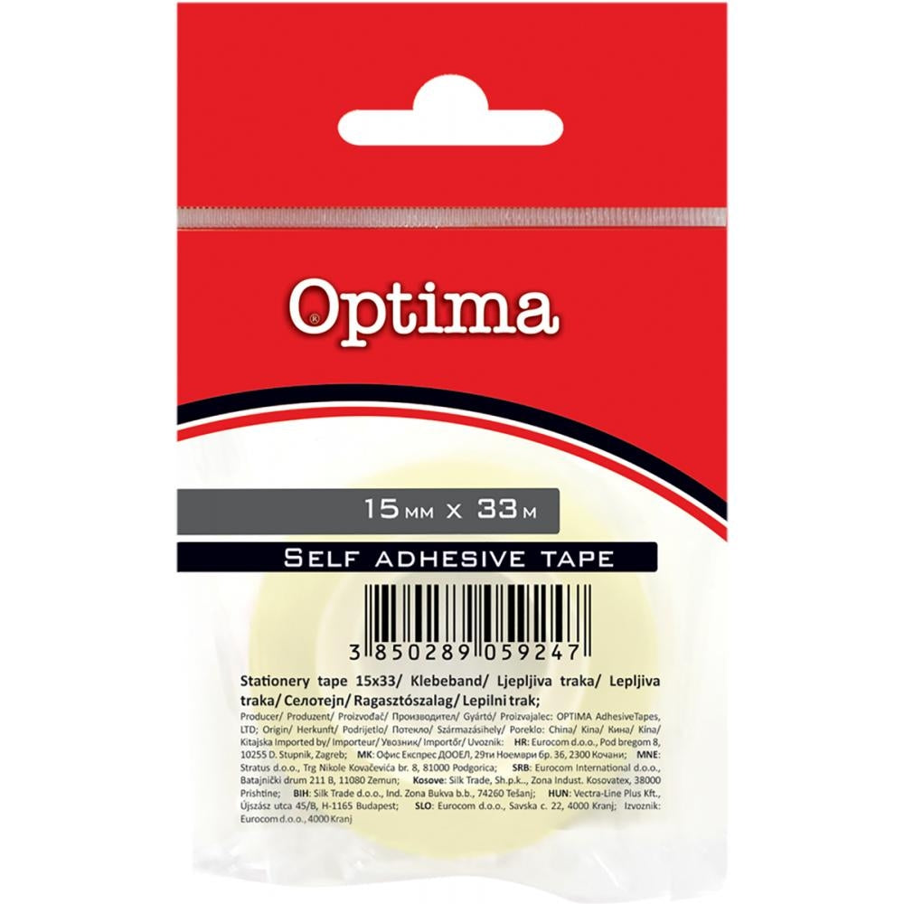 Trak lepilni Optima 15mmx3m vrečka 1/1