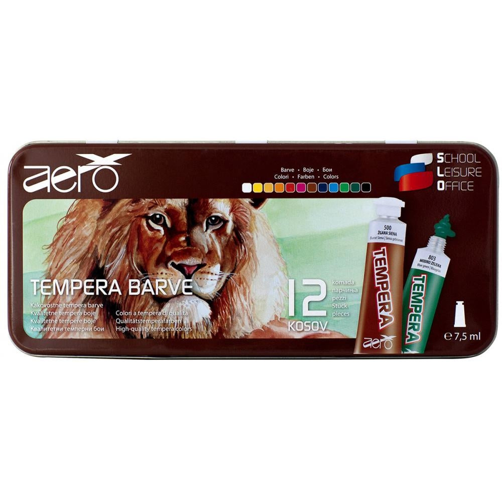 Aero tempera set 12 x 7 ml kovina Lev