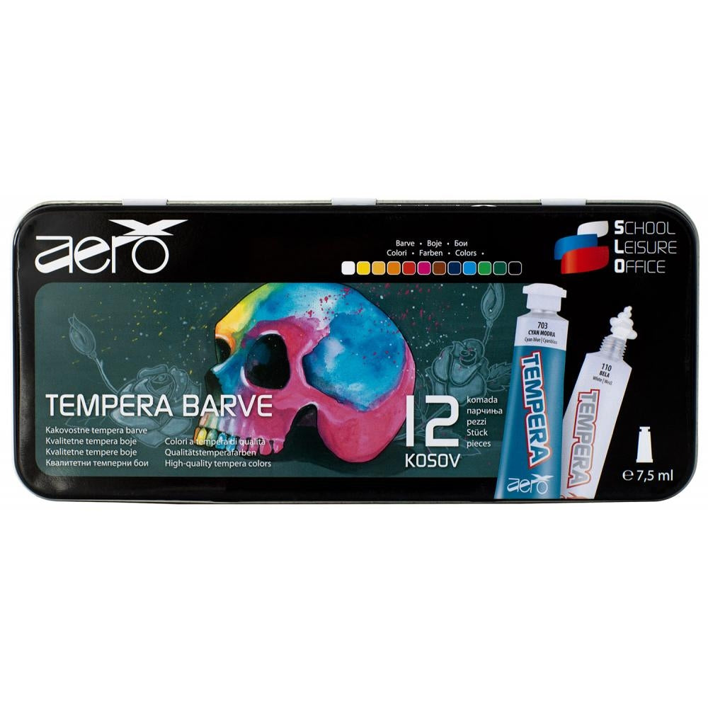 Aero tempera set 12 x 7 ml kovina Glava