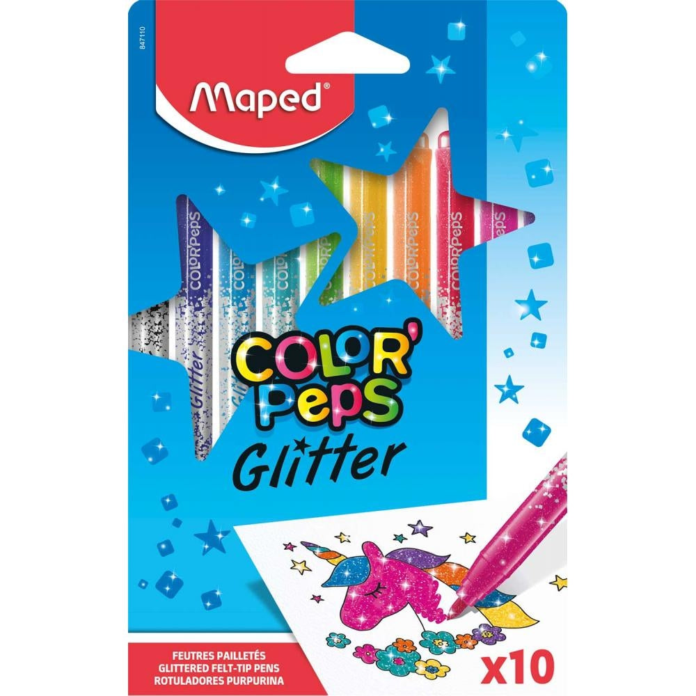Flomastri Maped Glitter 10/1