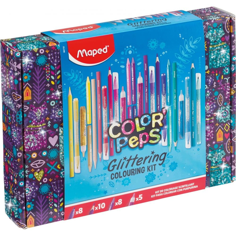 Set kreativni maped Glitter barvni
