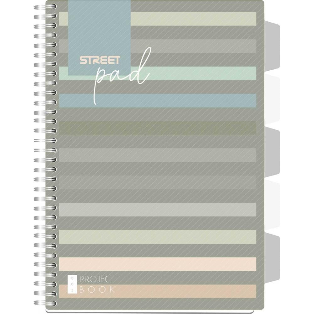 Zvezek špirala s.pad lines A5 črtast 100l pregrade