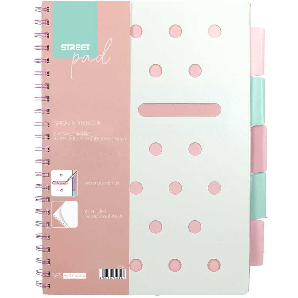Zvezek špirala S.Pad Pink A5 1R PR