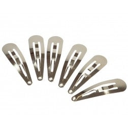 Sponka za lase lasnica 14x45mm srebrna 10/1