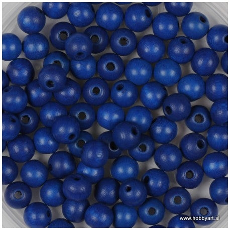 Lesene perle 6mm marin modre 125/1