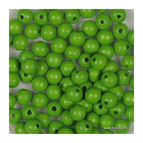 Lesene perle 4mm sv.zelene 165/1