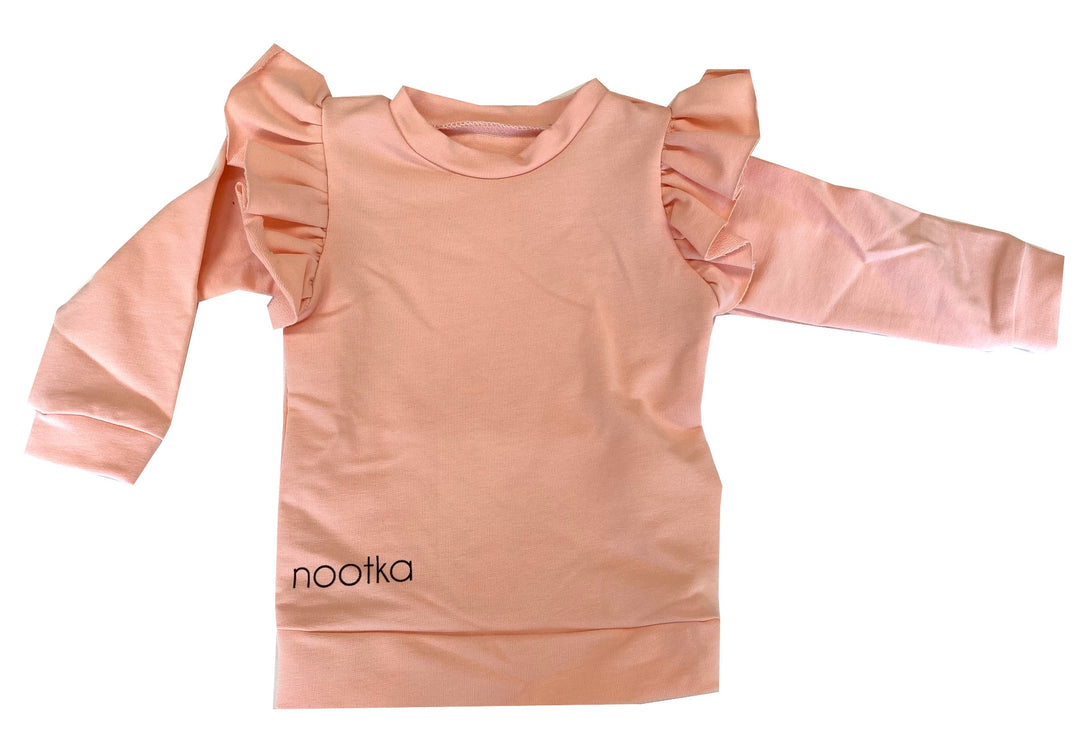 Majčka Nootka enobarvna marelično roza