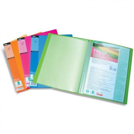 Mapa Pentel PP 20 žepkov recik. sort.barve
