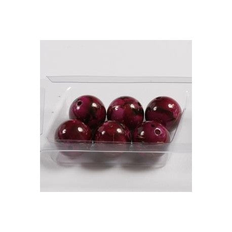 PERLE MARMORIRNE SVETLEČE VINSKO RDEČE 6/1