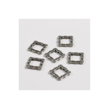 PERLE METALNE KVADRAT 17MM 6/1