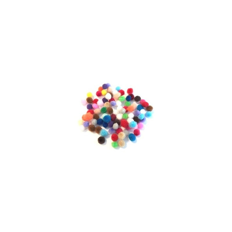Mini pom pom 0,45cm mešani 100 kos