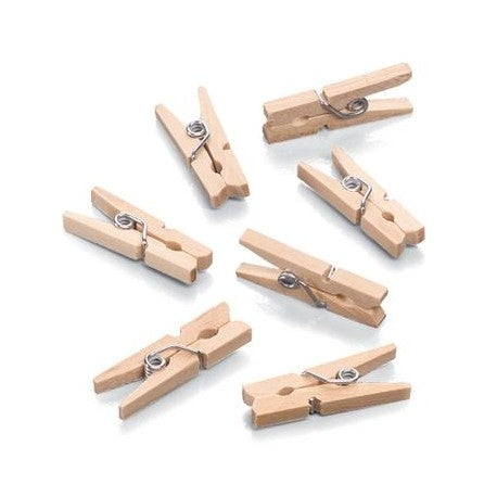 ŠČIPALKE LESENE MINI, 2,5 CM, 48 KOM