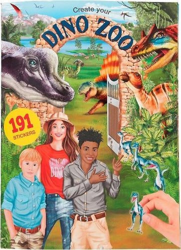 Pobarvanka in nalepke Dino Zoo