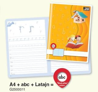 Zvezek TakoLahko ABC A4 male tiskane predloga