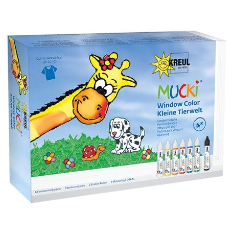 Lepljive barve Mucki Wildlife za steklo