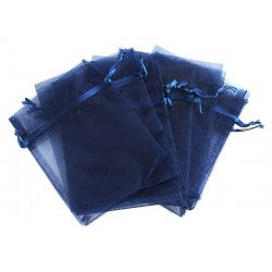 Organza vrečke 9x12cm Indigo