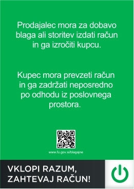 MPI 2804 EA pvc nalepka vklopi razum zahtevaj račun