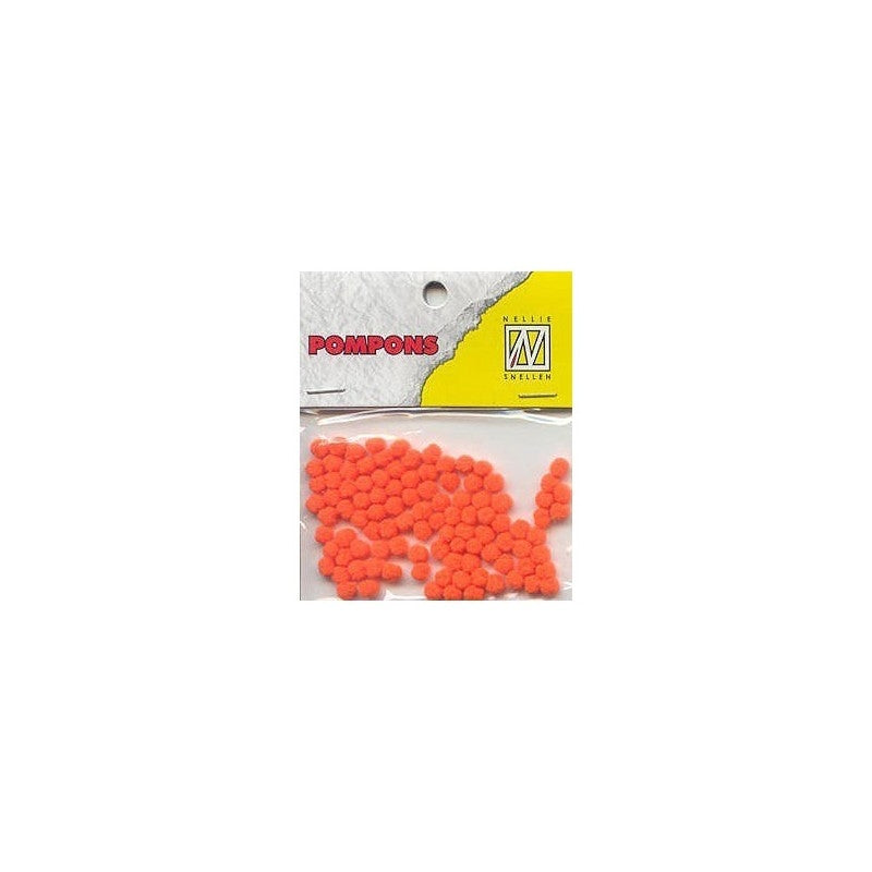 Pom pom 3mm 100/1 neon oranž