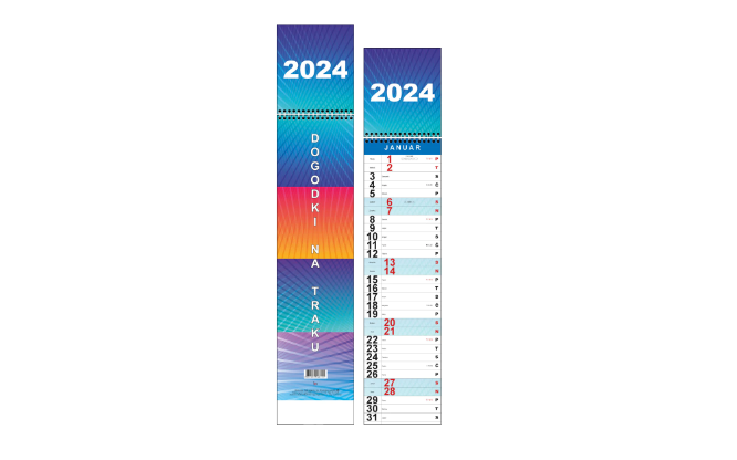 Koledar stenski Dogodki na traku 2024