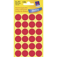ETIKETE BIRO 3004 FI18MM RDEČE