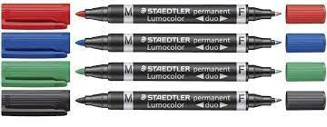 Flomaster Staedtler 348-9 Duo marker permanent sort.