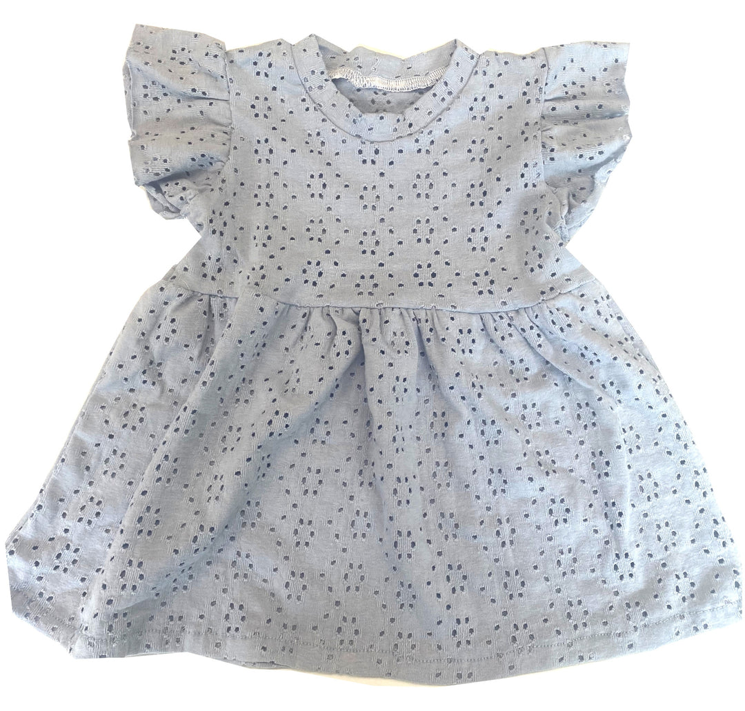 Obleka Eyelet modra