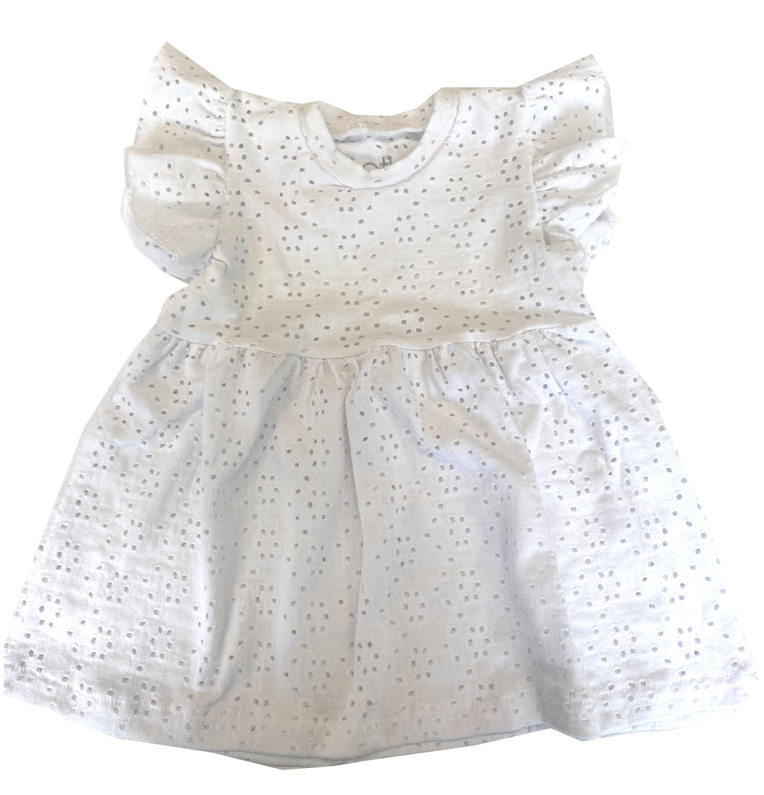 Obleka Eyelet bela