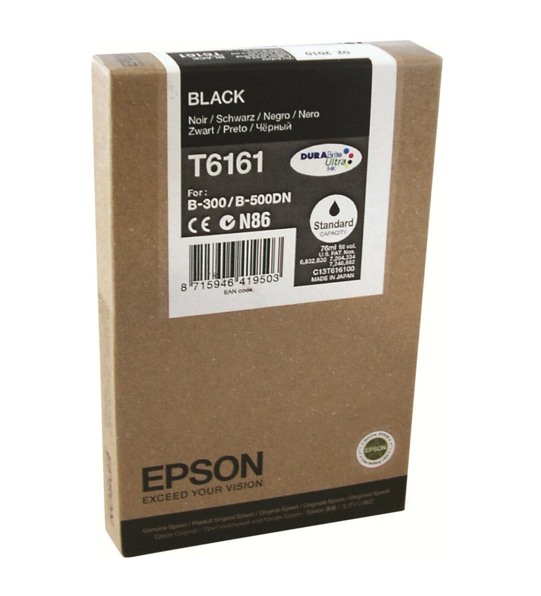 ČRNILO EPSON T6161 BLACK B-300/310/500DN