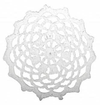 ČIPKE ORNAMENT, KVAČKANE, 9,5 CM, BELE 3/1