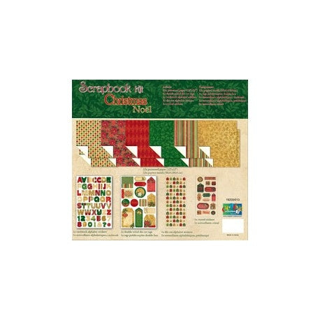SCRAPBOOK PAPIR + NALEPKE, BOŽIČNI SET
