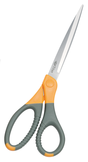 Škarje WEDO titan plus, 25cm sive/oranžne