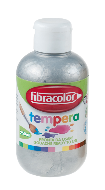 Tempera Fibracolor 250ml srebrna