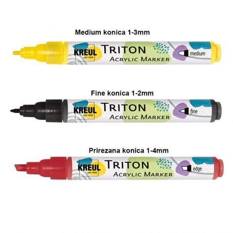 Akrilni marker 1-3mm Medium sort.barve