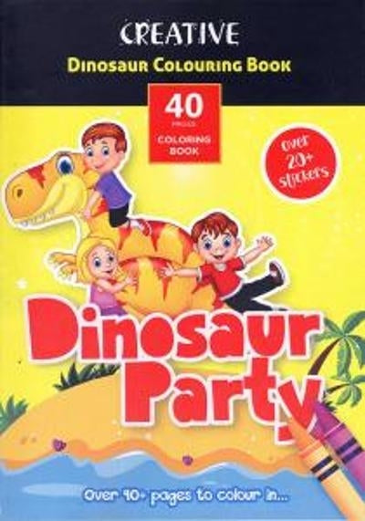 Pobarvanka Dinosaur Party 40listov + nalepke