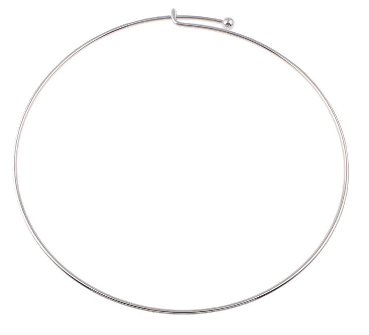 Vratni obroč 46cm 2mm srebrn