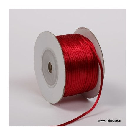 VRVICA SATENSKA 2MM BORDO 25M