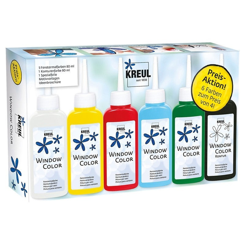 Barve za steklo Kreul set 6x80ml