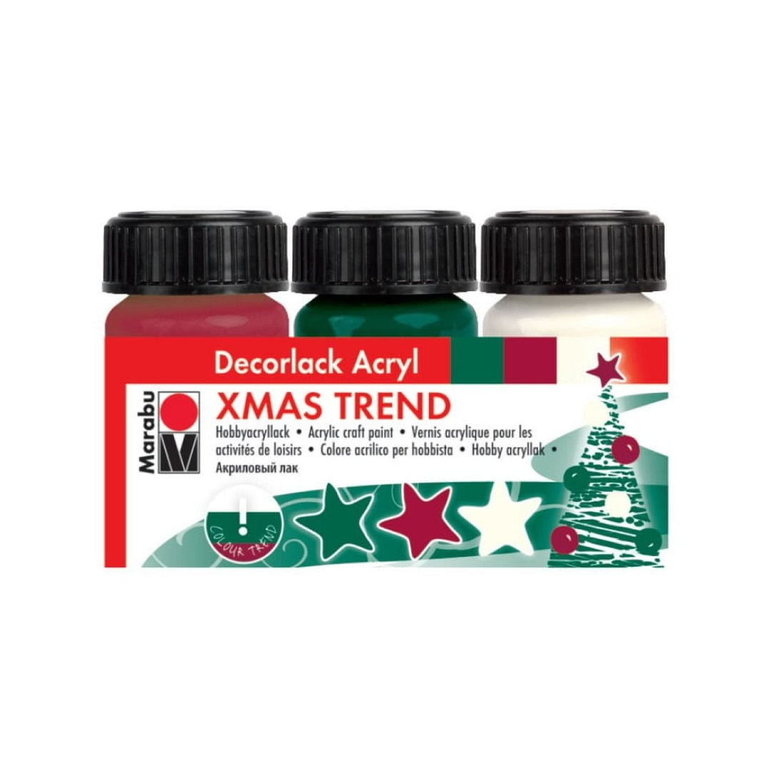 Barve Akrilne Dekorlack Xmas Trend 3 x 15 ml