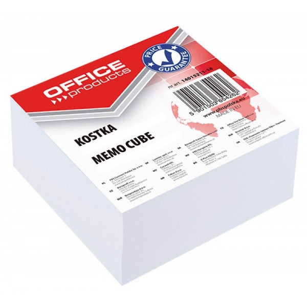 Kocka blok lepljena 85x85 bela Office