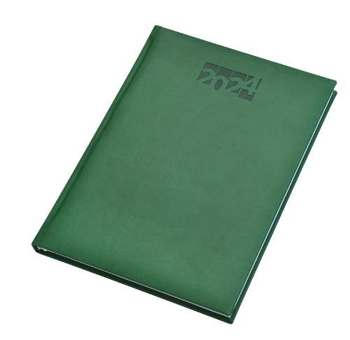 Poslovnik s tedenskimi datumi 2024, 20 x 26 cm, zelen