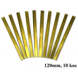 Zapirala za vrečke 120mm zlata 1/10